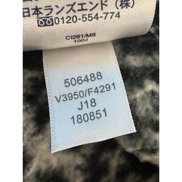 Lands End Womens 2X Leopard Print Zip Up Fleece Jacket with Zip Pockets - Picture 10 of 13